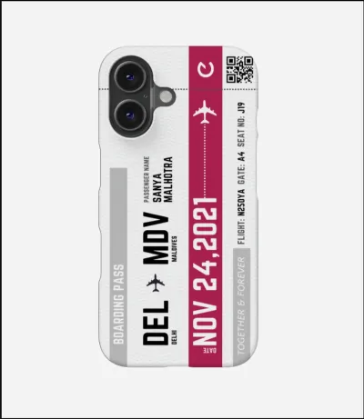 Travel City Boarding Pass Matte Case