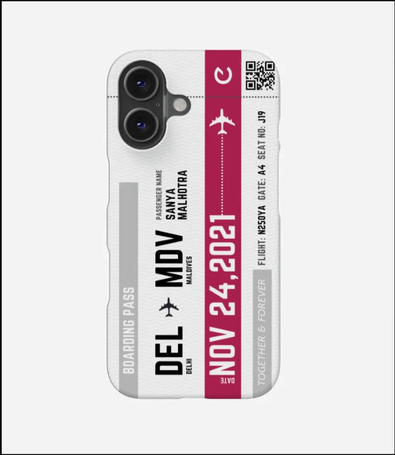 Travel City Boarding Pass Matte Case